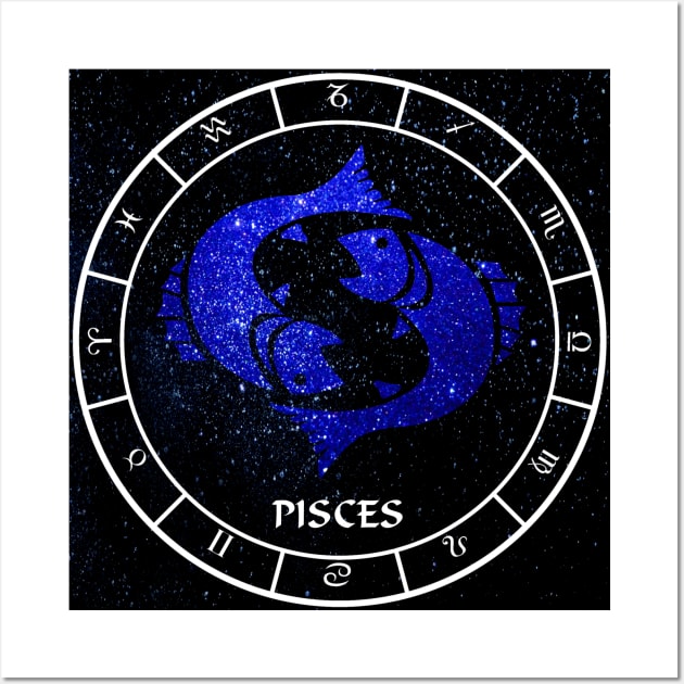 Pisces - Zodiac Sign Wall Art by KimberlyFizzArt